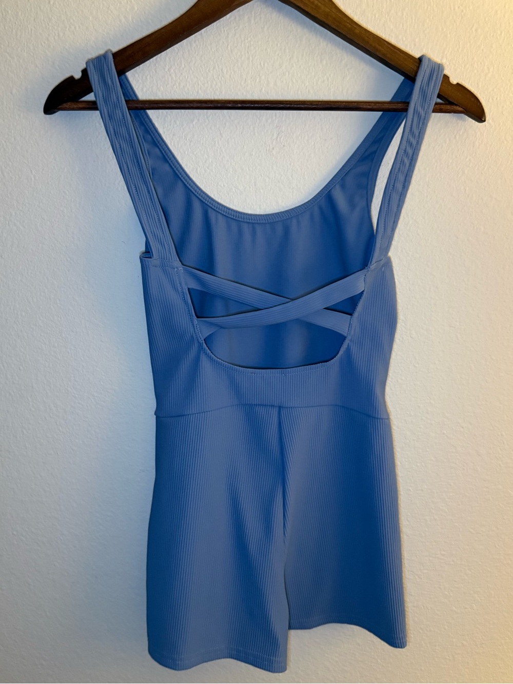 Edikted - Blue Women's Ribbed Tank Romper - Picture 3 of 7